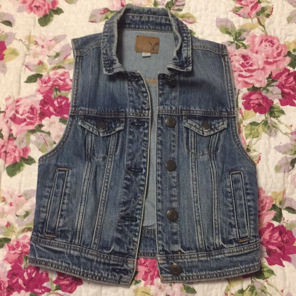 American Eagle Denim Vest